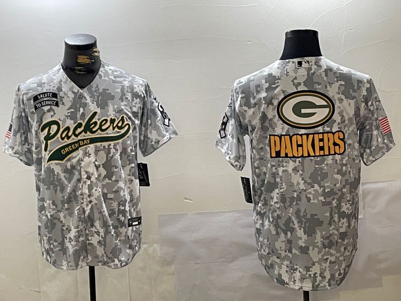 Men Green Bay Packers Blank Nike Arctic Camo 2024 Salute to Service Limited NFL Jersey style 5->green bay packers->NFL Jersey